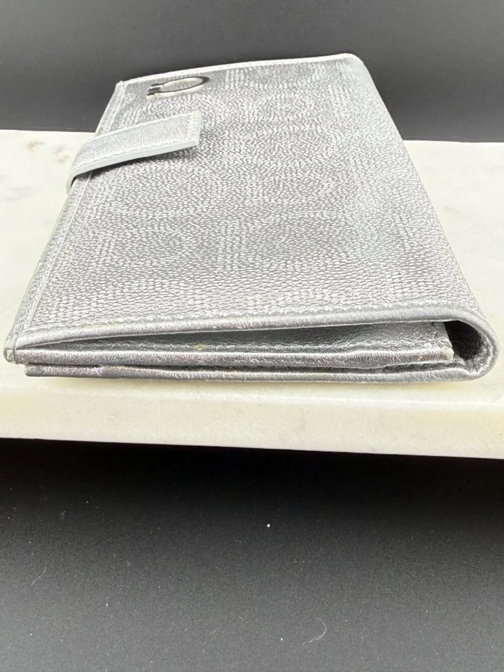 Vintage Salvatore Ferragamo Gancini Silver Wallet